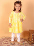 Vastramay SISHU Girl's Mustard Chikankari Kurta Leggings Set